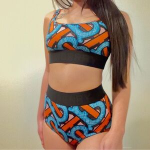 Burberry Monogram Two Piece Swimsuit